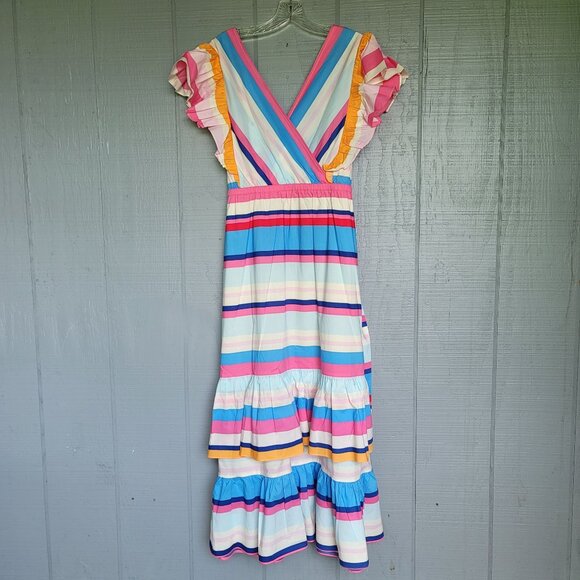 Plenty by Tracy Reese Multicolor Ruffled Maxi Belted Dress. Size XL - Picture 3 of 11
